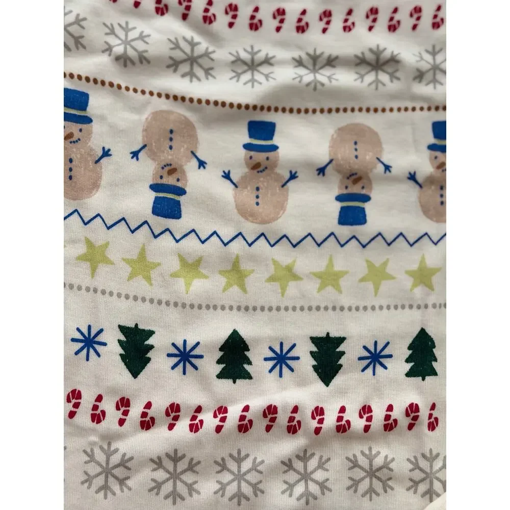 NEW! M Carter's Adult Unisex Christmas Snowman Fair Isle 2PC Pajama Set White